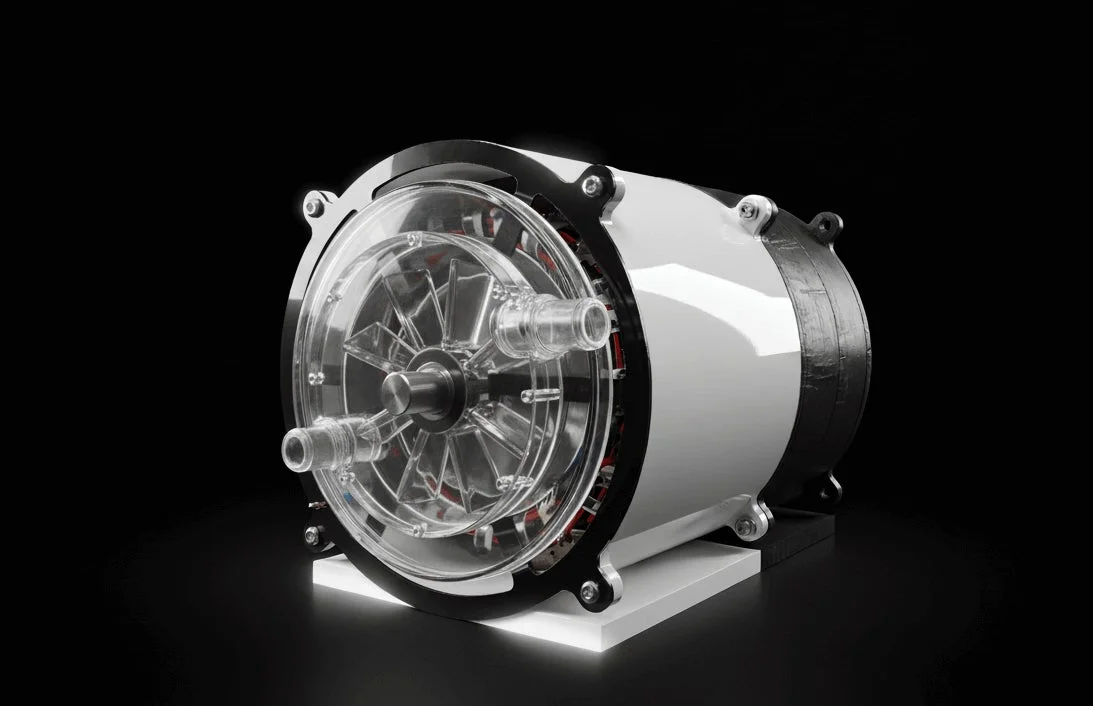 ポンプやタービンを思わせる機械装置