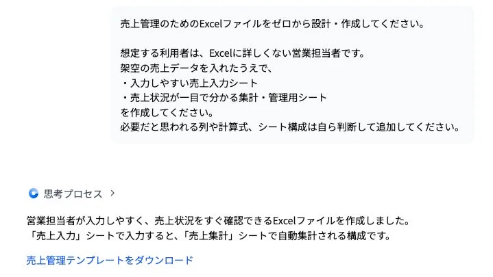 Excelの売上管理テンプレート作成例