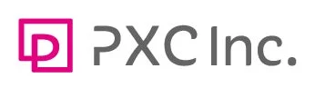 ピンク色のロゴマークと「PXC Inc.」という文字が並んだ企業ロゴ
