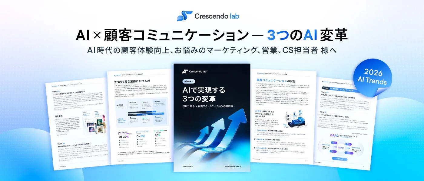 AI × 顧客コミュニケーション 3つのAI変革に関するeBook