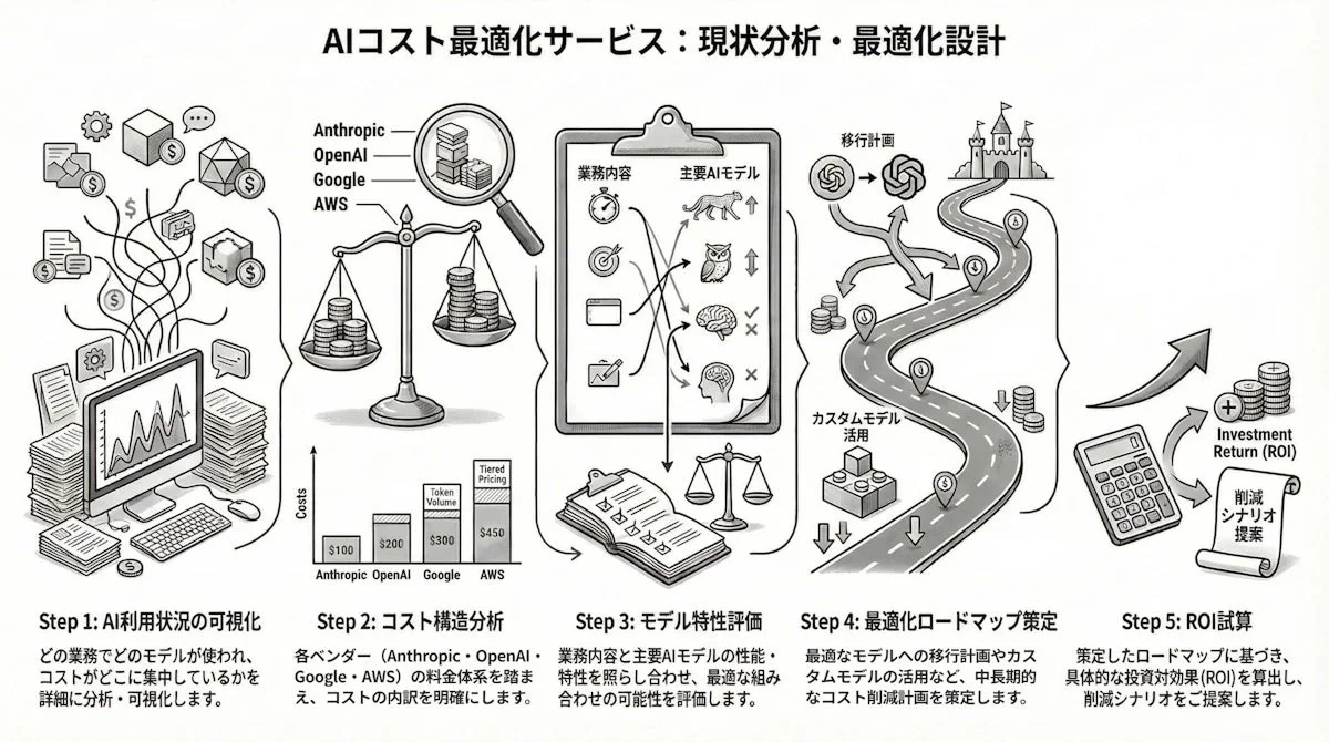 AIコスト最適化サービス：現状分析・最適化設計