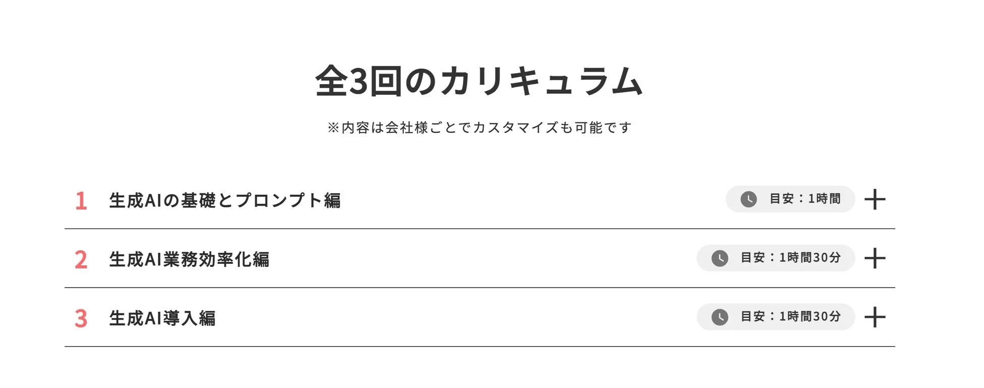 生成AIに関するカリキュラム