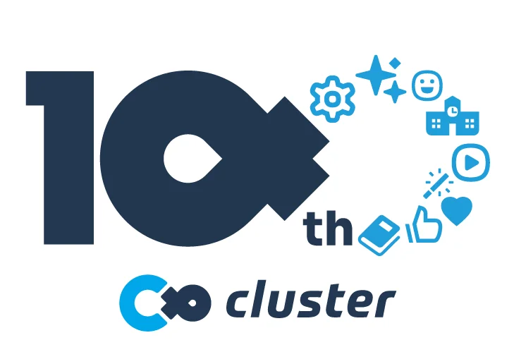 clusterの10周年を記念するロゴ