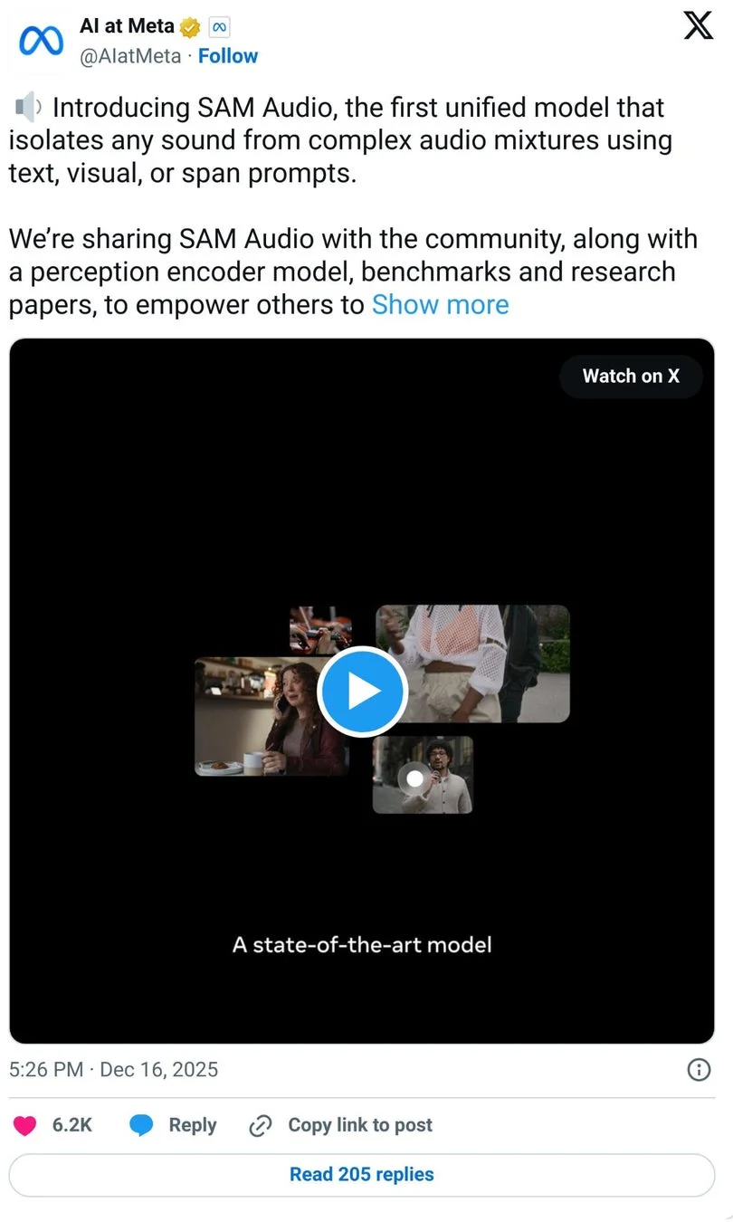 Meta SAM Audioの紹介