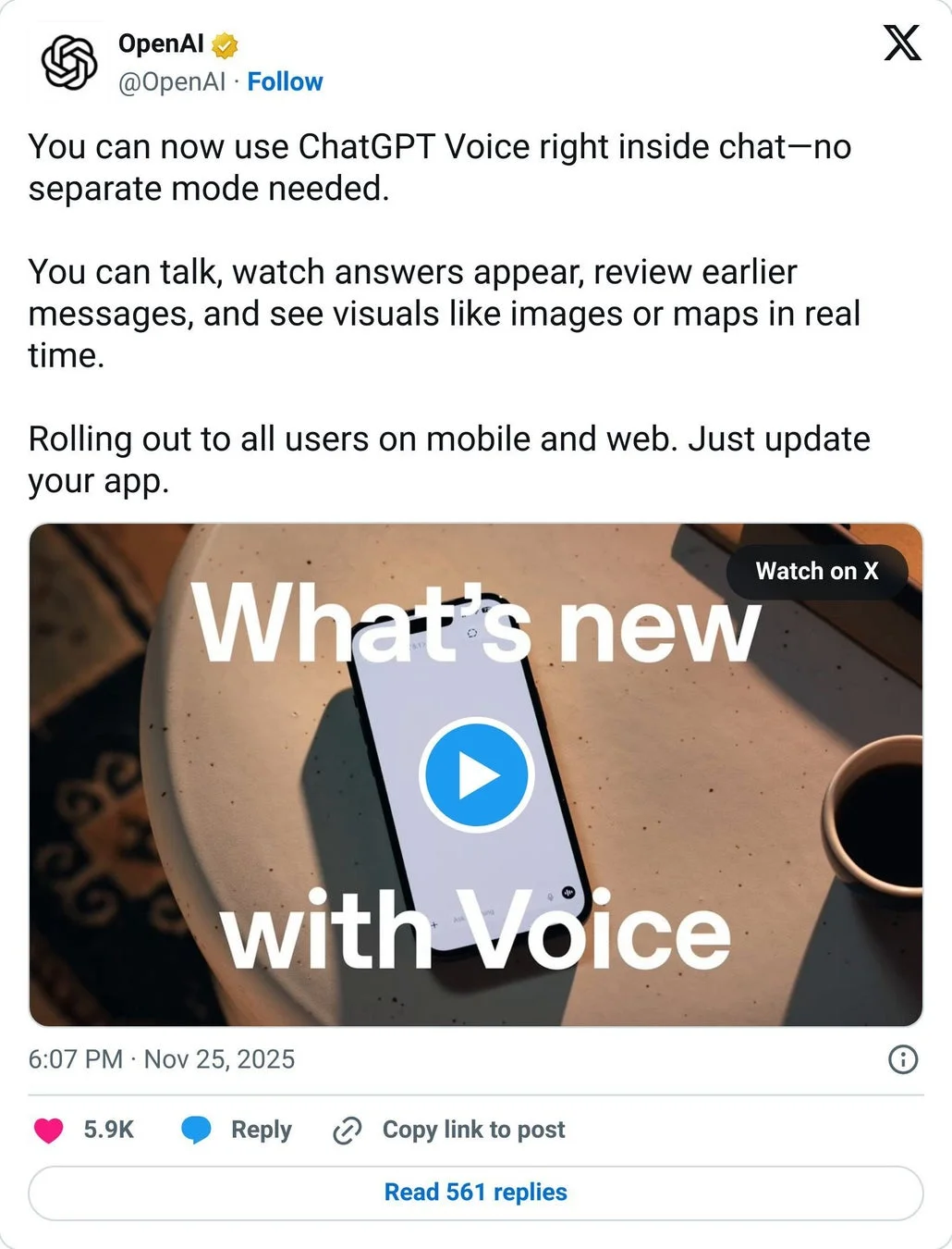 ChatGPTボイスモード