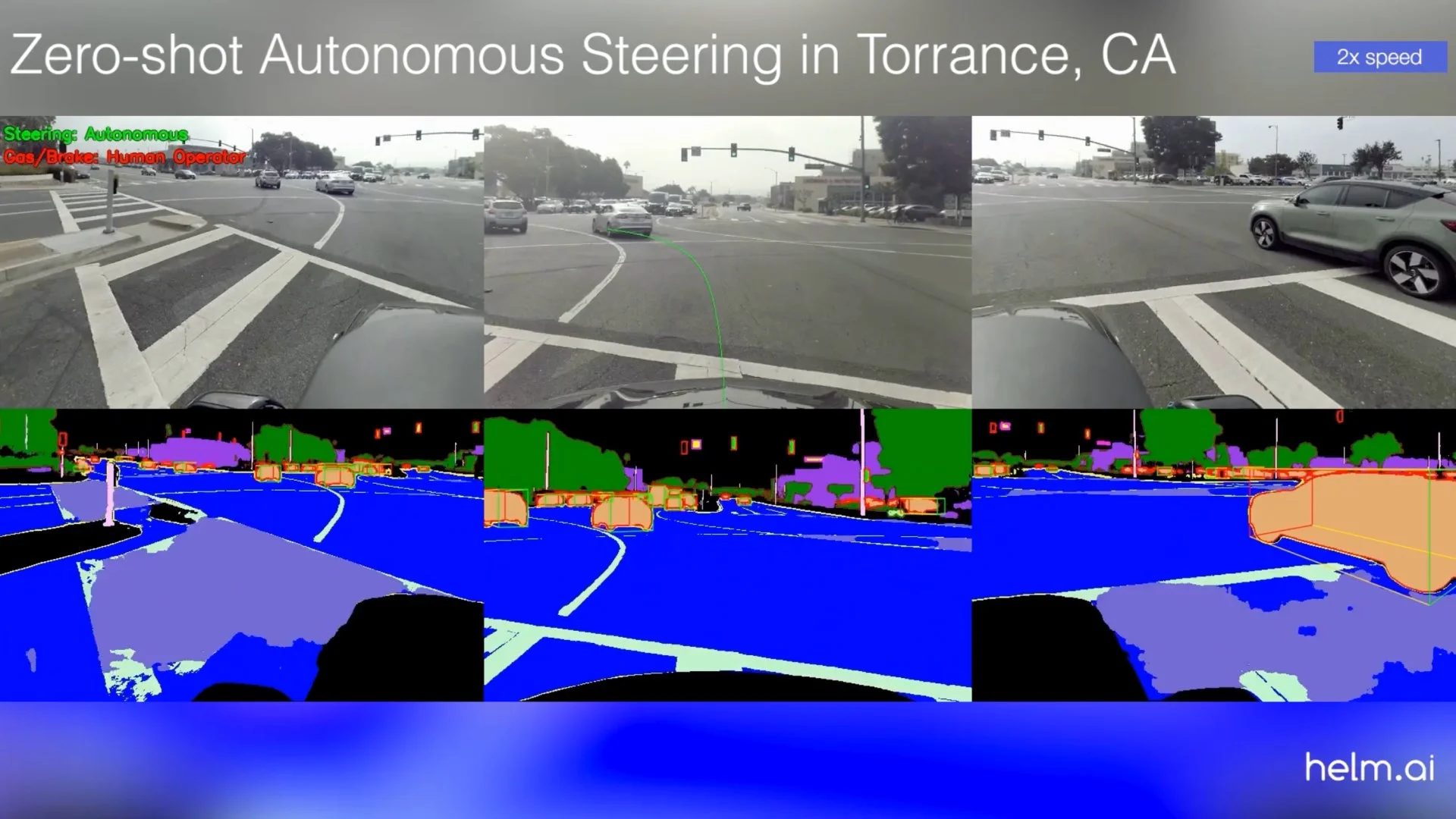 Zero-shot Autonomous Steering in Torrance, CA