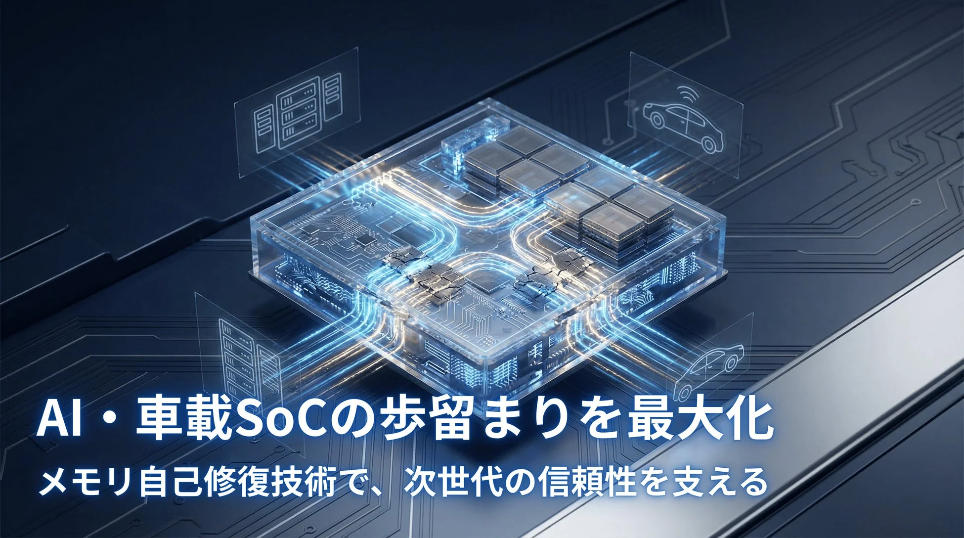 AI・車載SoCの歩留まりを最大化 メモリ自己修復技術で、次世代の信頼性を支える