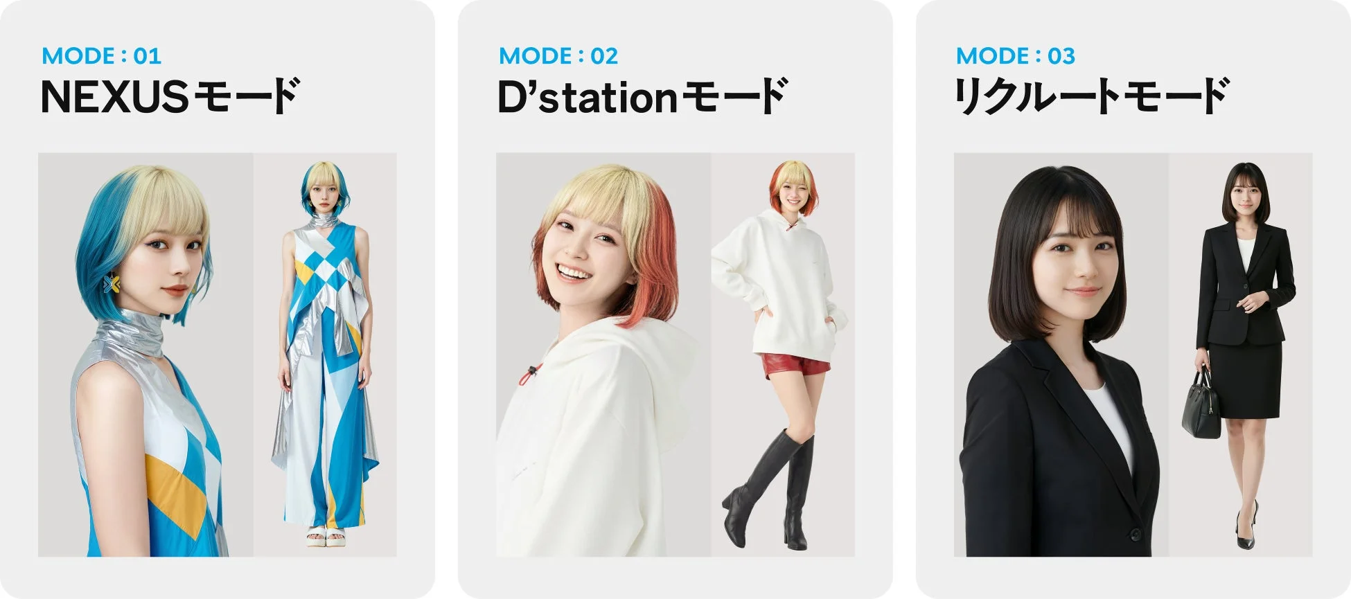 TSUMU//GIの3つのモード