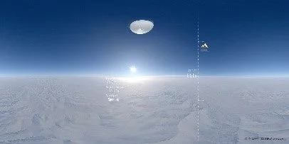 雪原と気球のVR体験イメージ