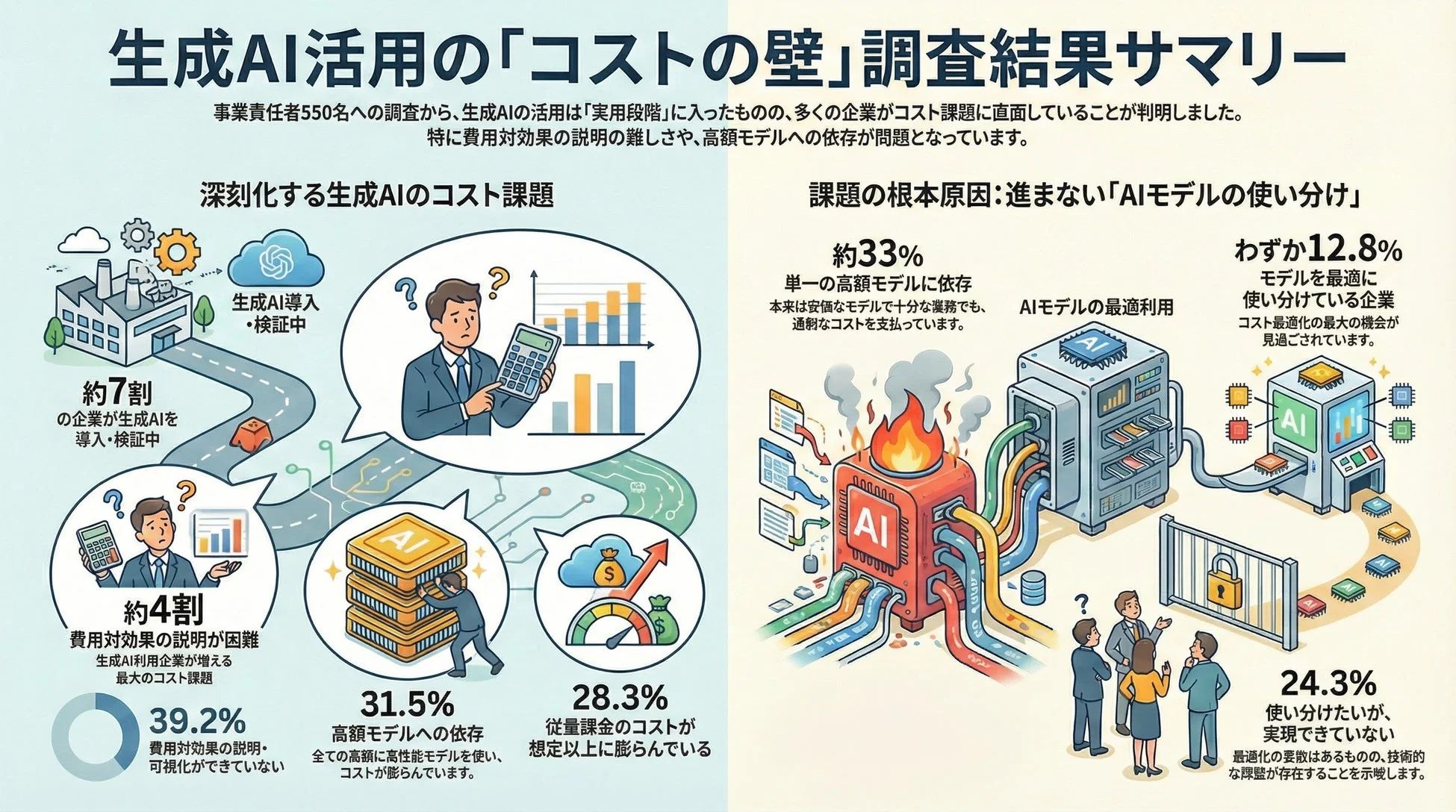 生成AI活用者の「コストの壁」調査結果サマリー
