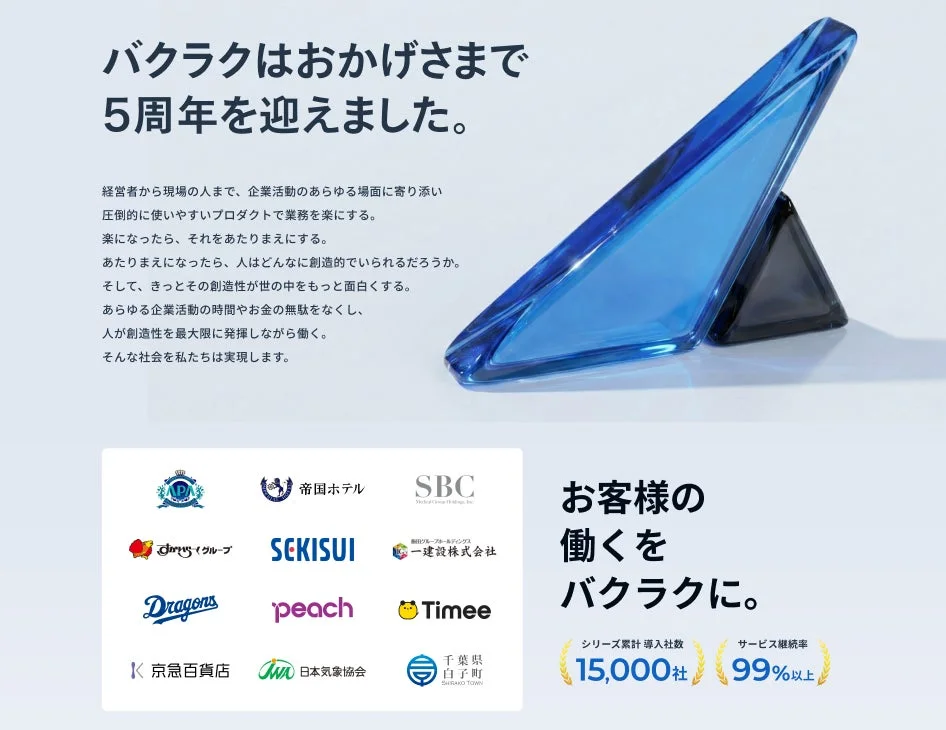 バクラク5周年広告