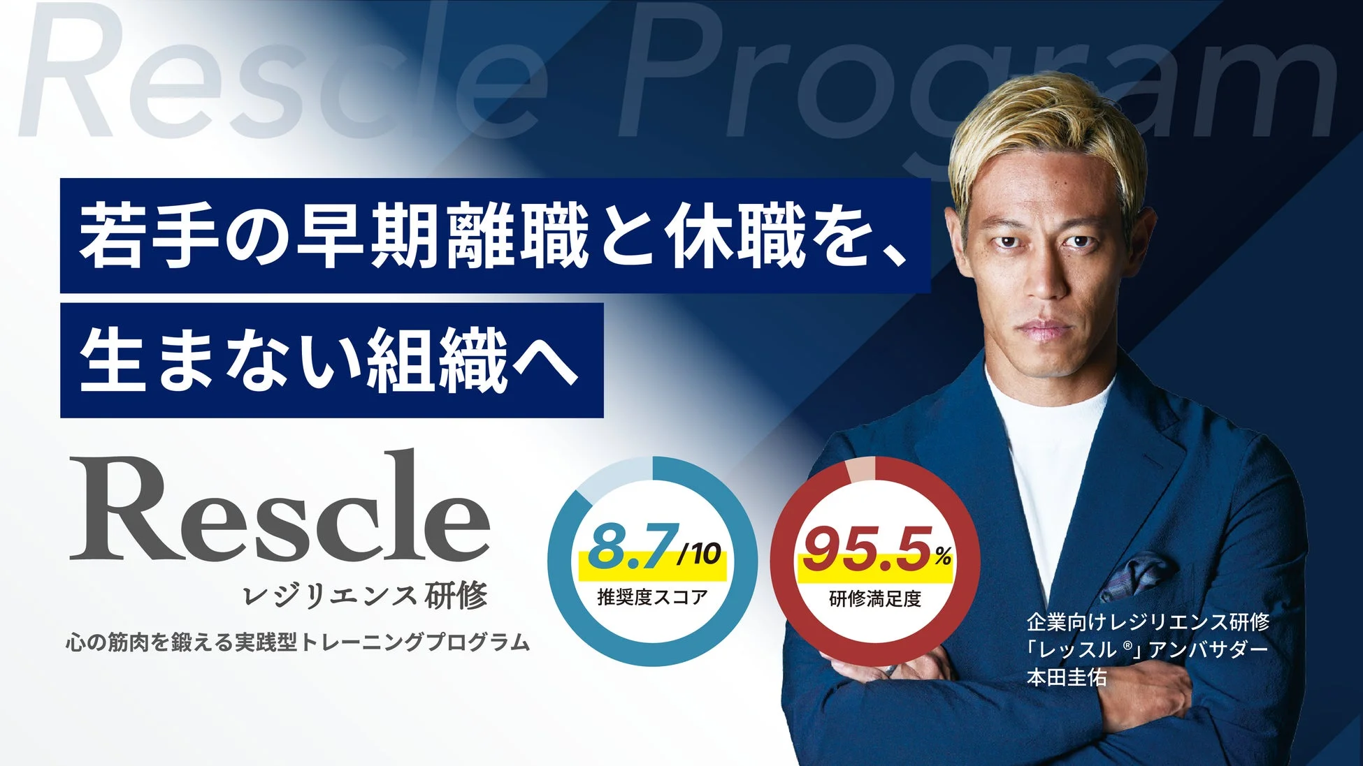 本田圭佑がアンバサダーを務める企業向けレジリエンス研修「レッスル®」