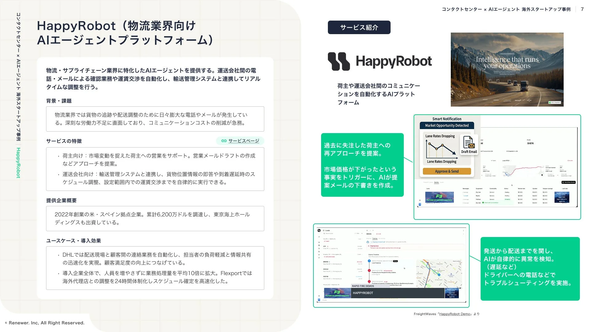HappyRobot (物流業界向けAIエージェントプラットフォーム)