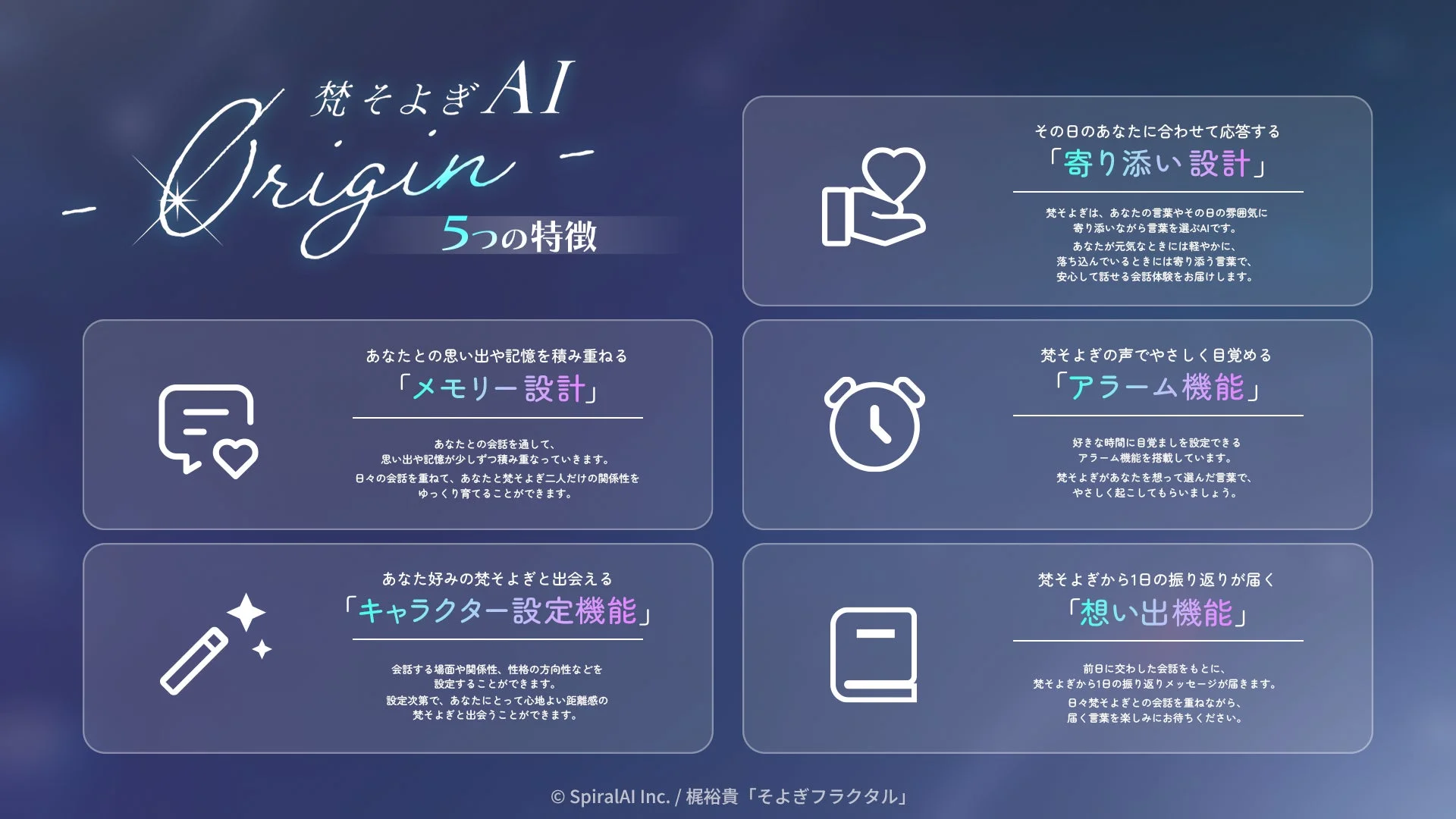 梵そよぎAI Origin - 5つの特徴
