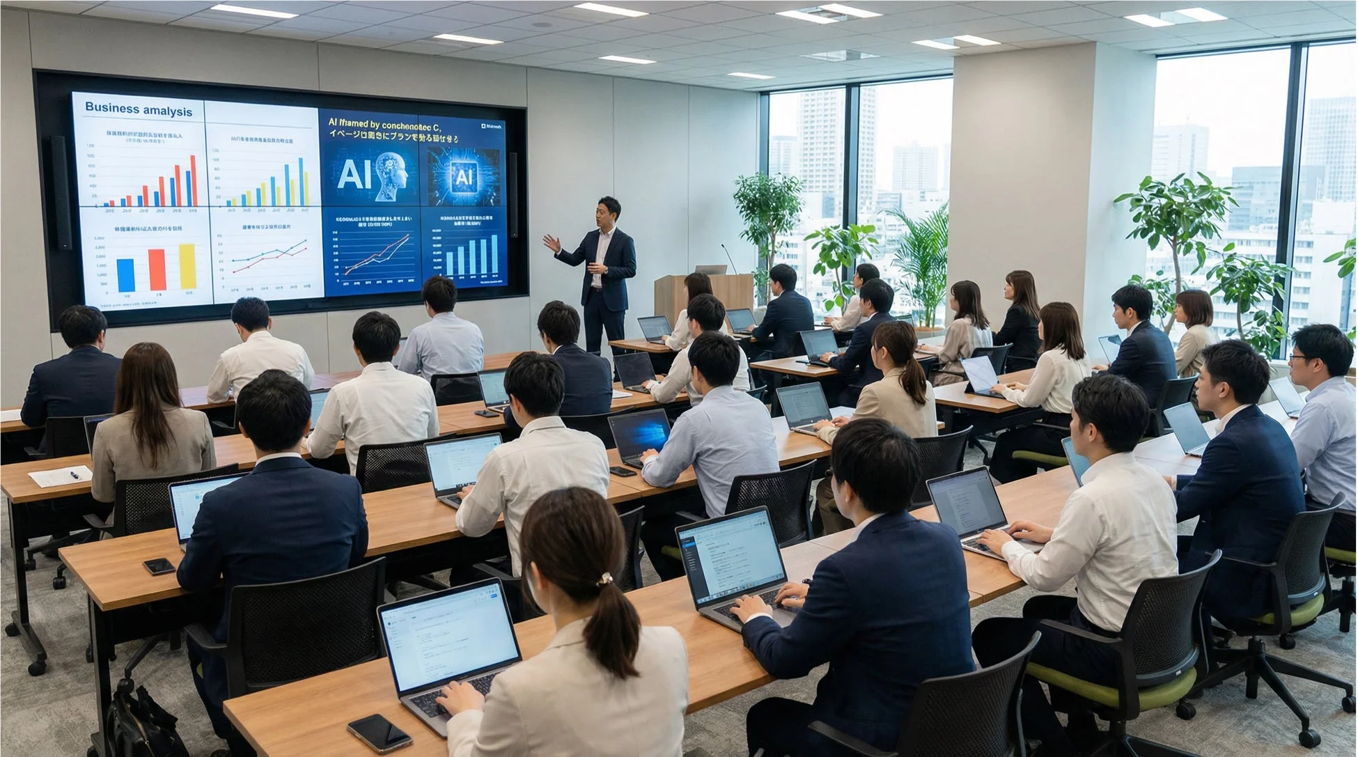 AIを活用したビジネスセミナーの様子