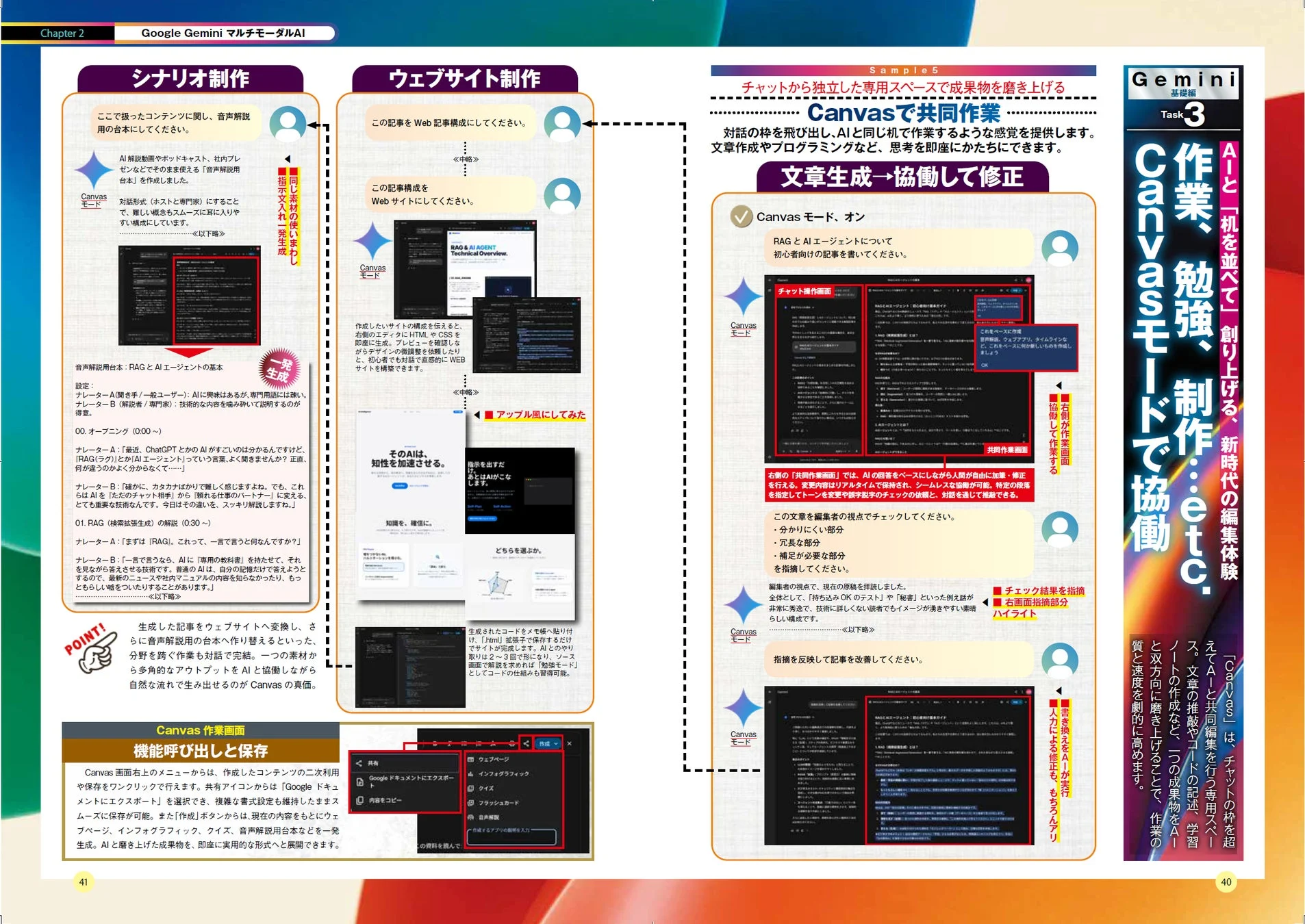 Google GeminiのCanvasモード