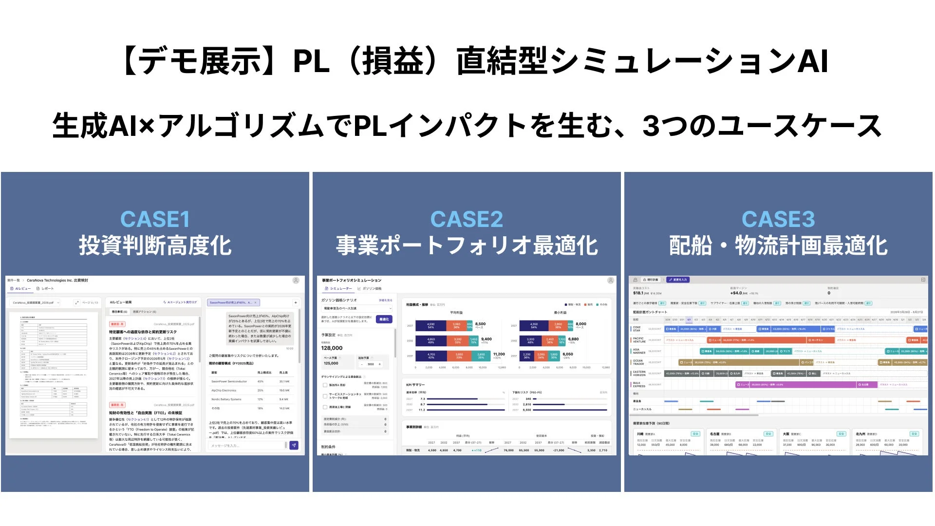 PL直結型シミュレーションAI デモ展示