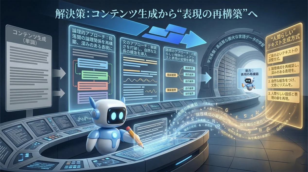 解決策:コンテンツ生成から“表現の再構築”へ