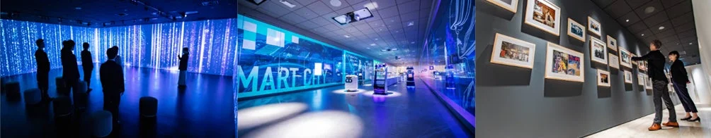 スマートシティをテーマにした展示風景
