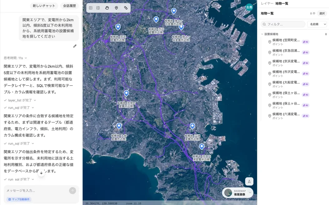 系統用蓄電池の用地選定イメージ