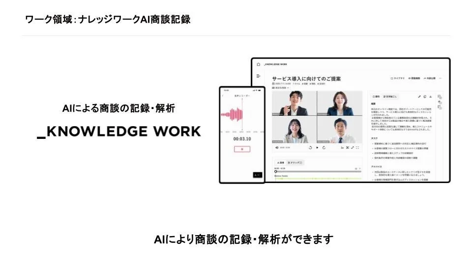 ナレッジワークAI商談記録の概要