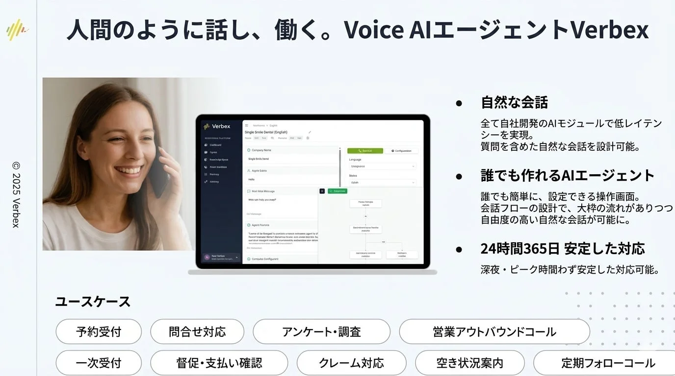 Voice AIエージェント「Verbex」を紹介