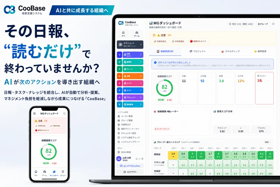 CooBaseダッシュボードイメージ