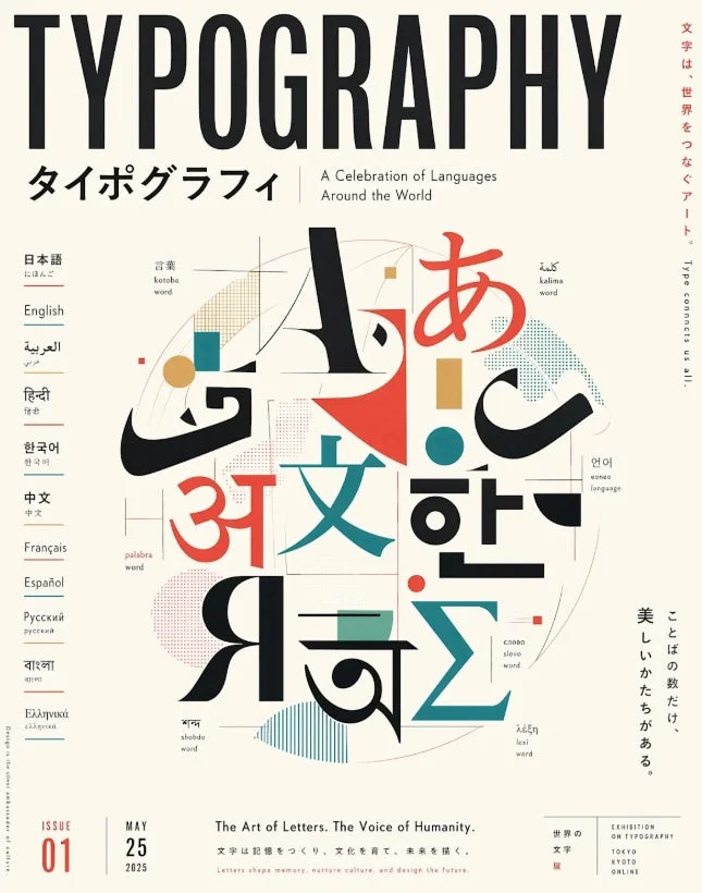 TYPOGRAPHY タイポグラフィ A Celebration of Languages Around the World