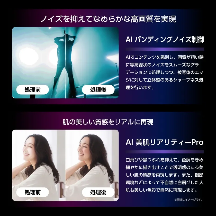 AIバンディングノイズ制御・AI美肌リアリティPro