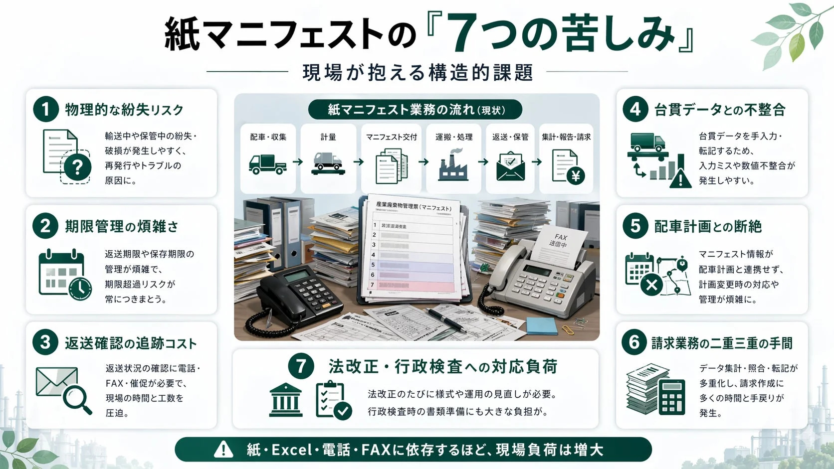 紙マニフェストの7つの苦しみ