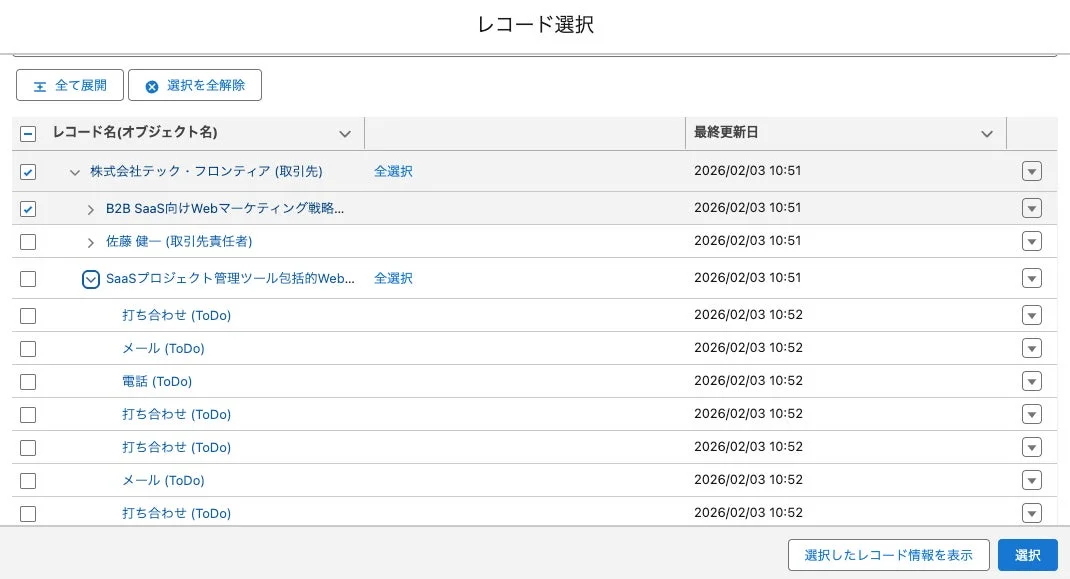 Salesforceデータ自動連携