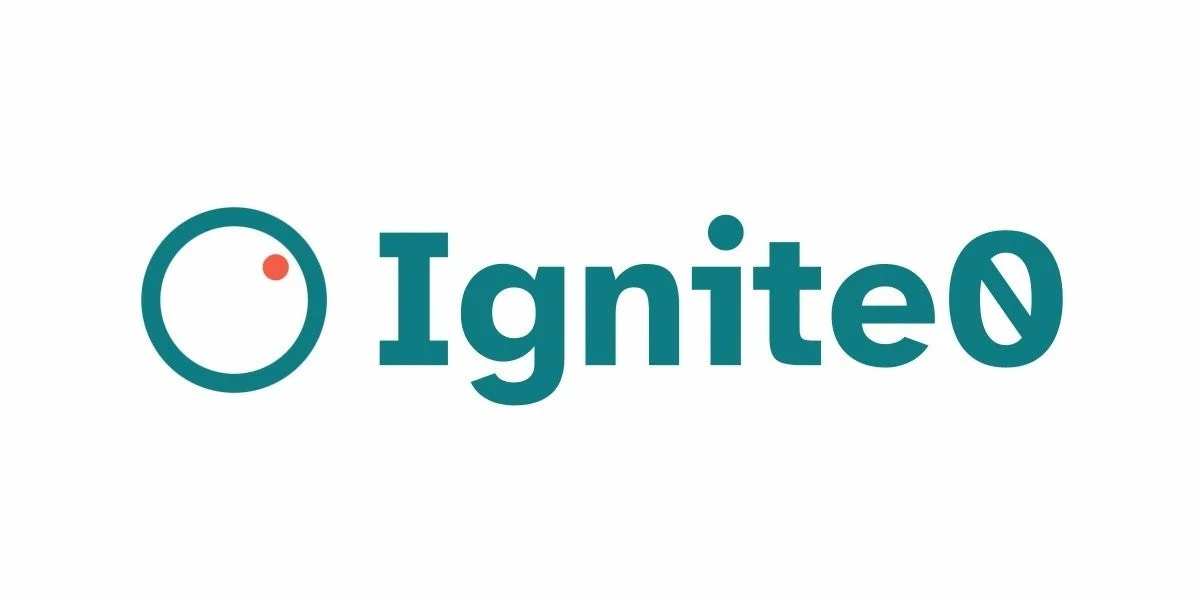 白い背景に「Ignite」という文字が書かれたロゴ画像です。