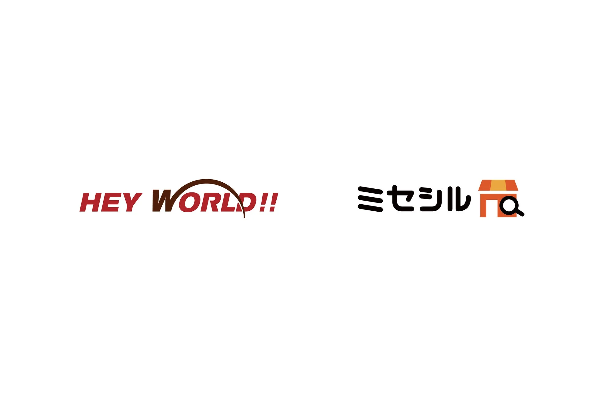 HEY WORLD!!とミセシルのロゴ