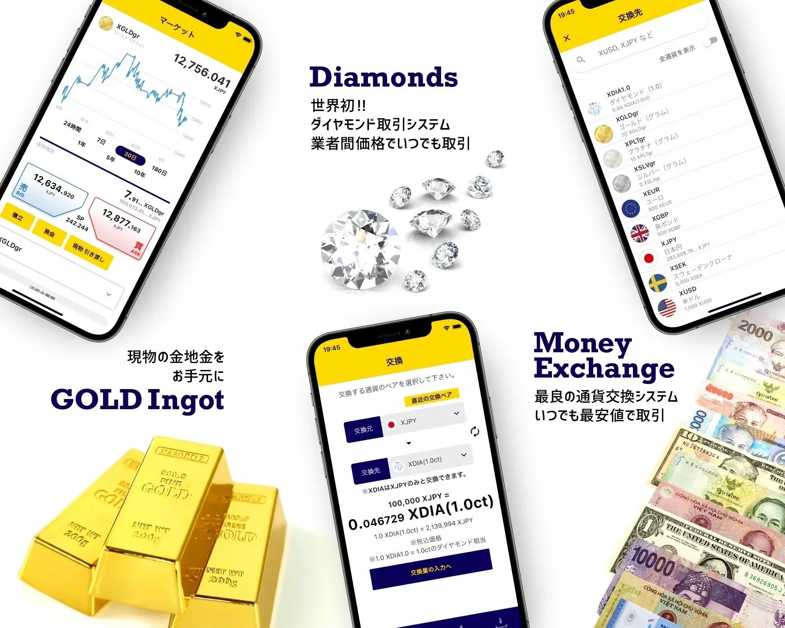 Exchangersアプリ取引画面
