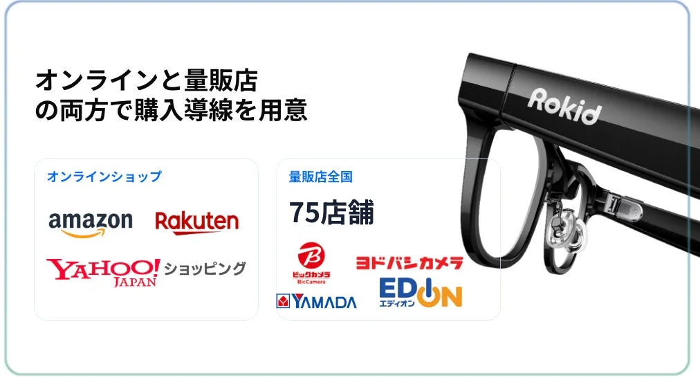 オンラインと量販店の販売チャネル