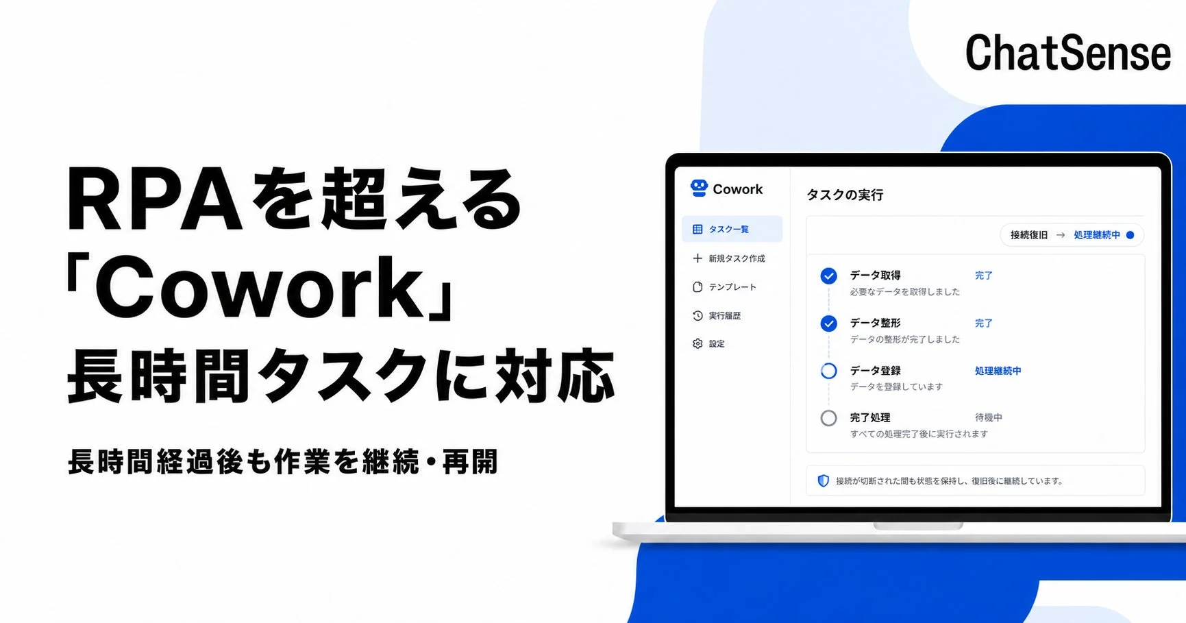 Coworkのタスク実行画面