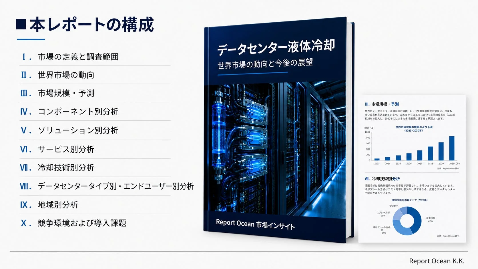 データセンター液体冷却の世界市場に関するレポートの構成と概要