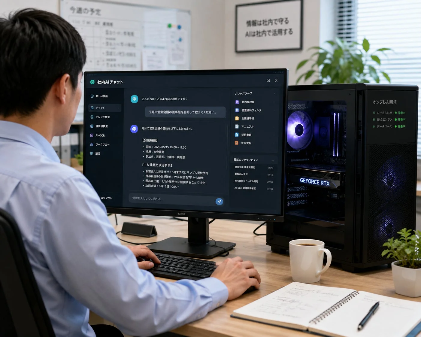 社内AIチャットの利用イメージ