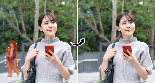 AIによるオブジェクト除去イメージ